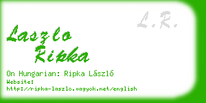 laszlo ripka business card